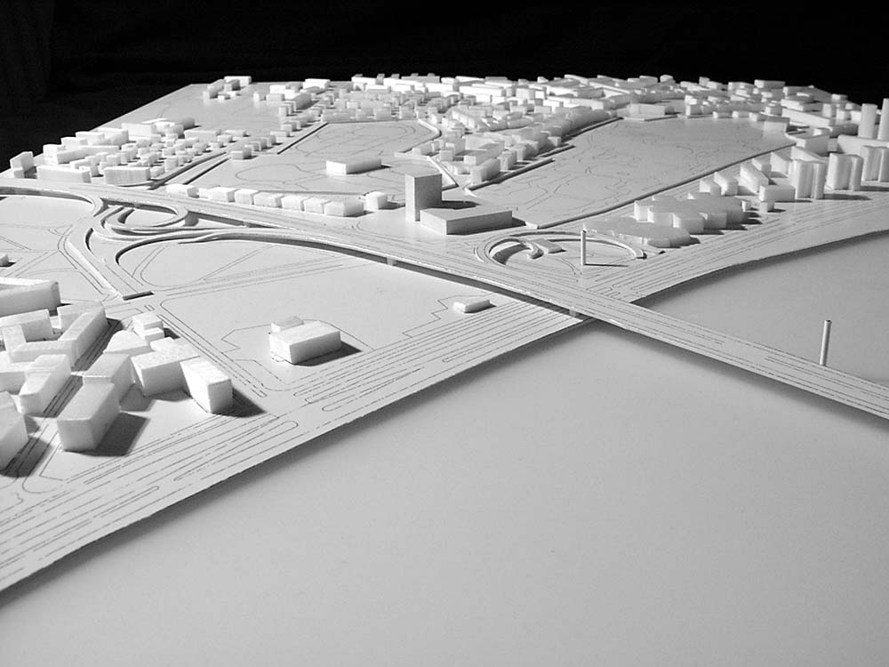 Städtebauliches Architekturmodell für einen Wettbewerb.