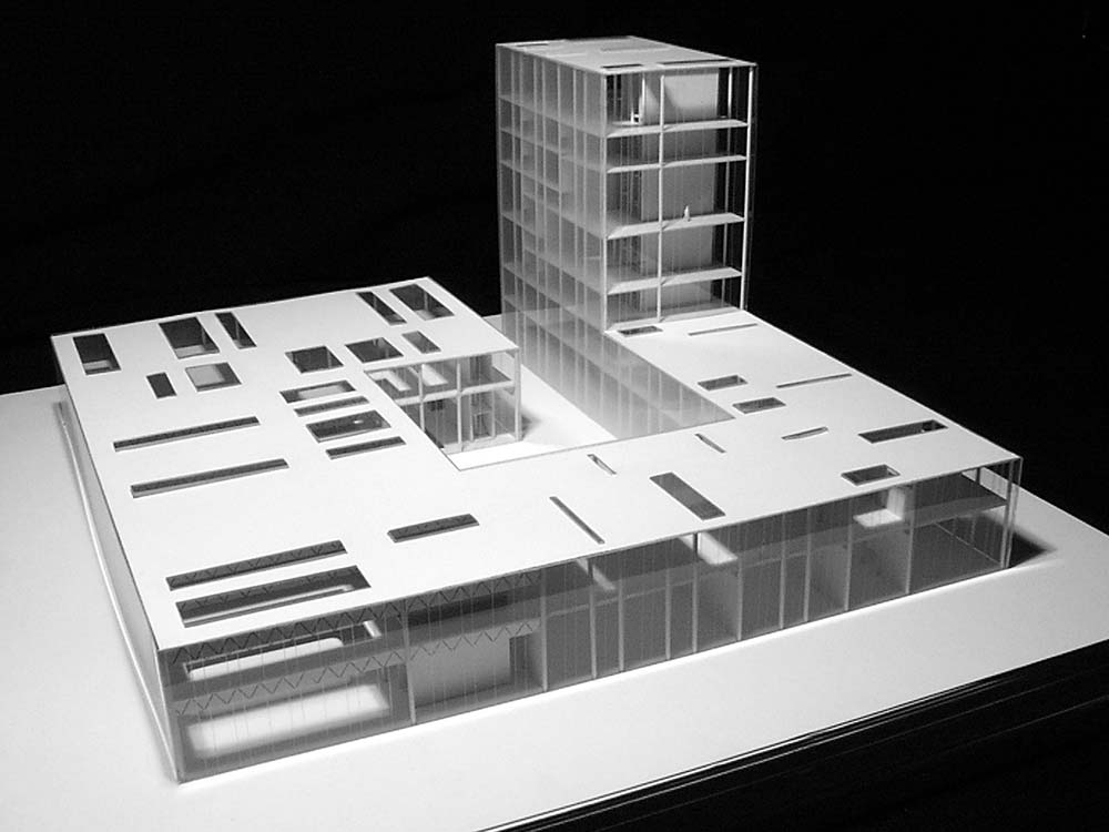 Architekturmodell für einen Städtebaulichen Wettbewerb.