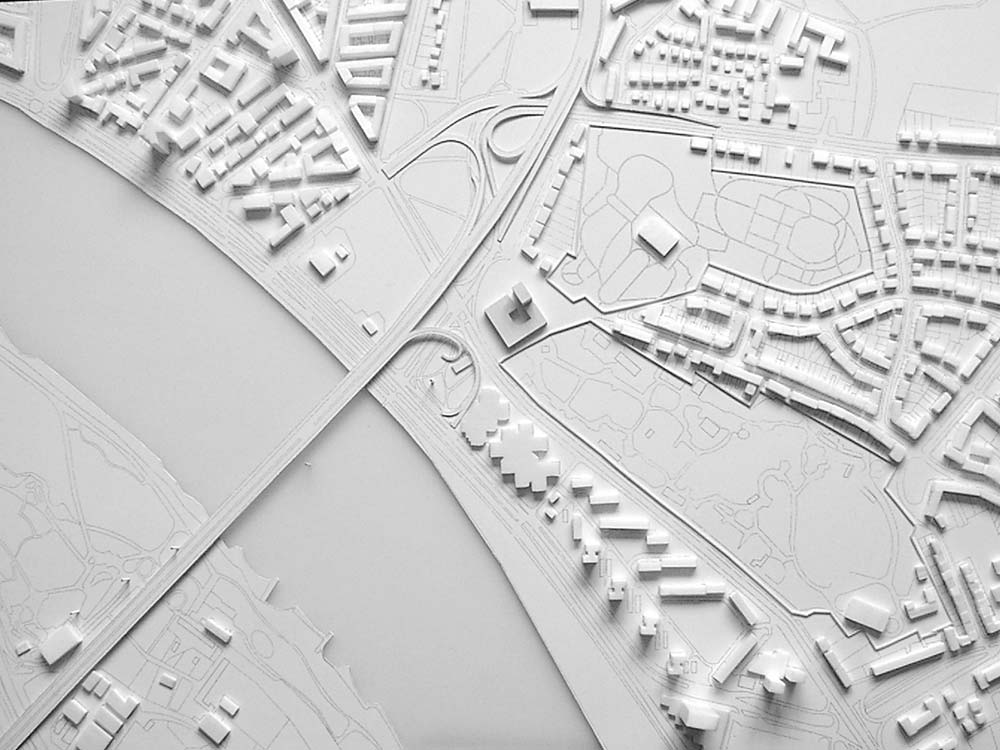 Aufsicht eines städtebaulichen Modells, Cologne Science Center Aachen