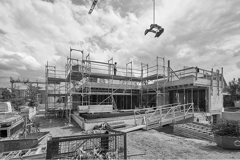 Neubau eines Einfamilienhauses, Bauphase