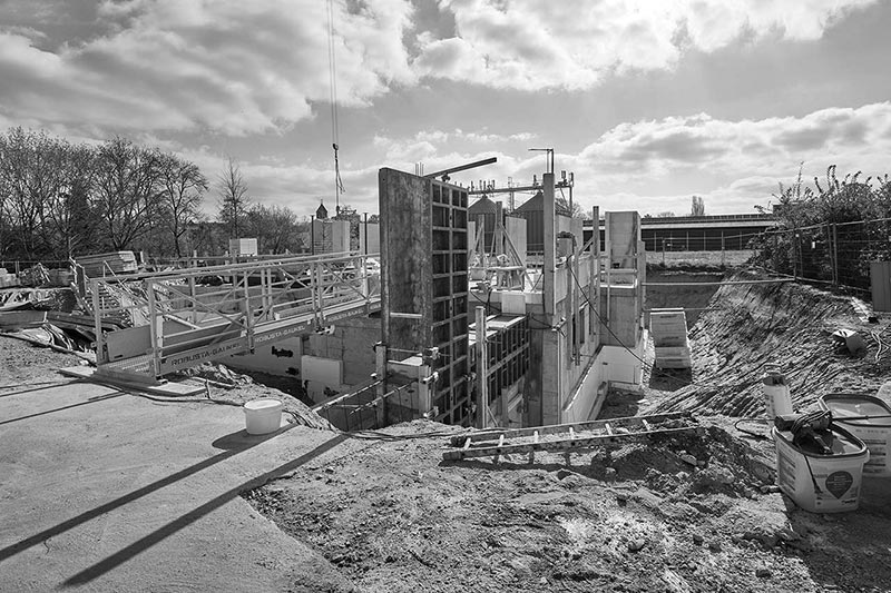 Neubau eines Einfamilienhauses, Bauphase