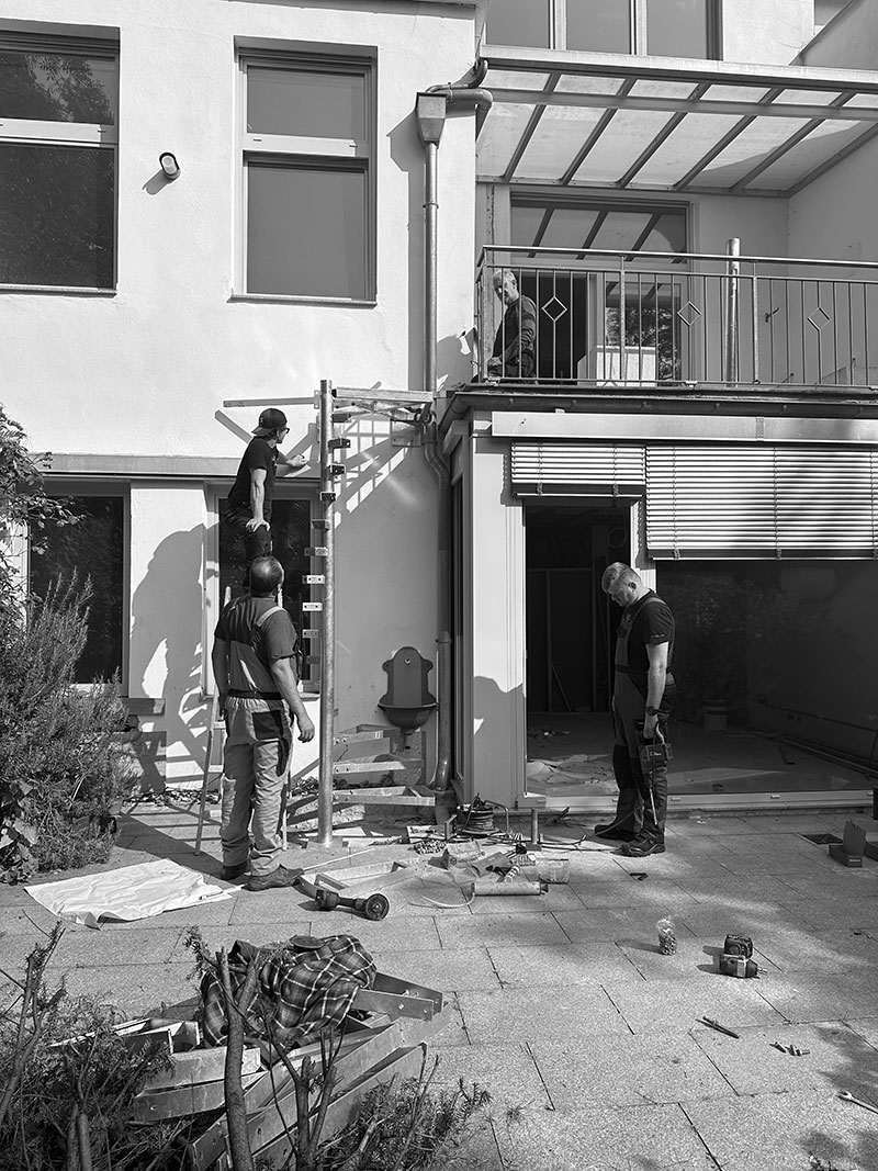 Dokumentation der Umbauarbeiten an der Maisonettewohnung – Einblick in die baulichen Maßnahmen und den Entstehungsprozess.