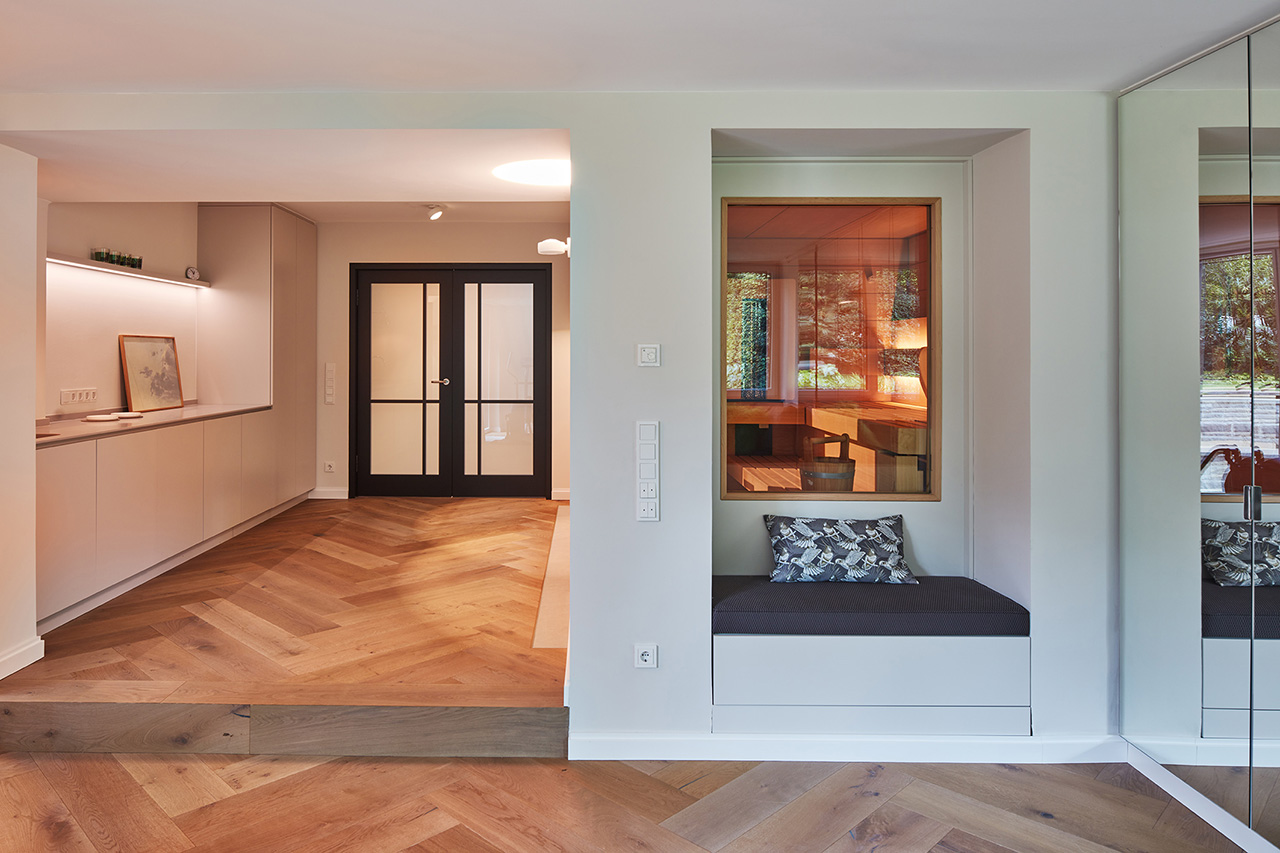 Souterrain mit Sauna und Erholungsräumen